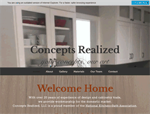 Tablet Screenshot of conceptsrealized.com